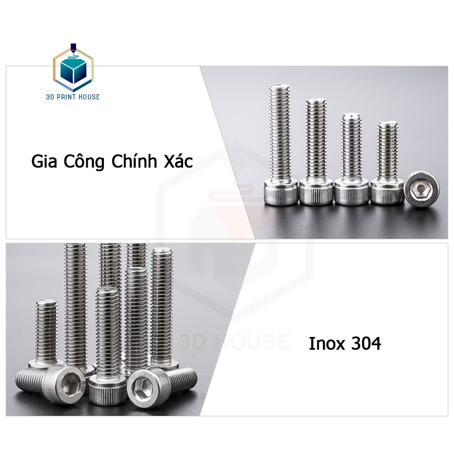 Ốc - Bulong Lục Giác Inox 304 M5 (5mm) - (10con)