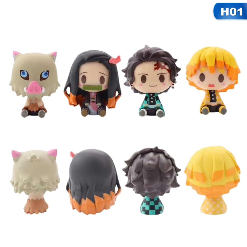 1 set 4 mô hình nhân vật phim anime độc đáo chất lượng cao