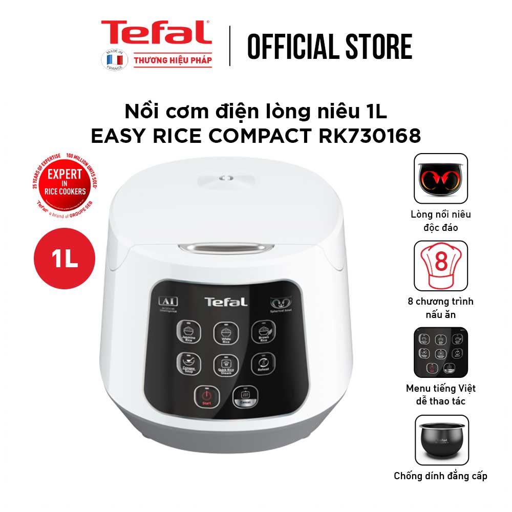 Nồi cơm điện Tefal Easy Rice Compact RK730168 - 600W, 1L