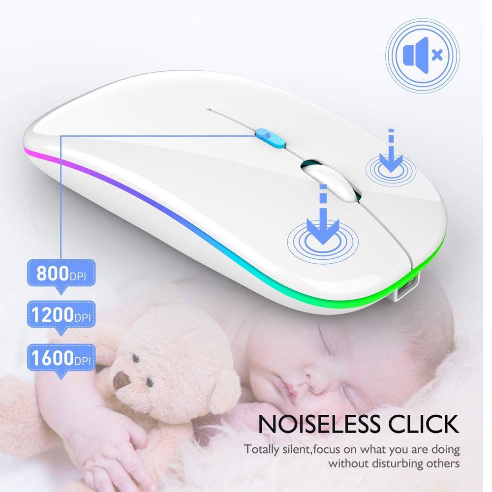 Chuột Bluetooth Không Dây Nhiều Màu Siêu Mỏng Cho PC Laptop