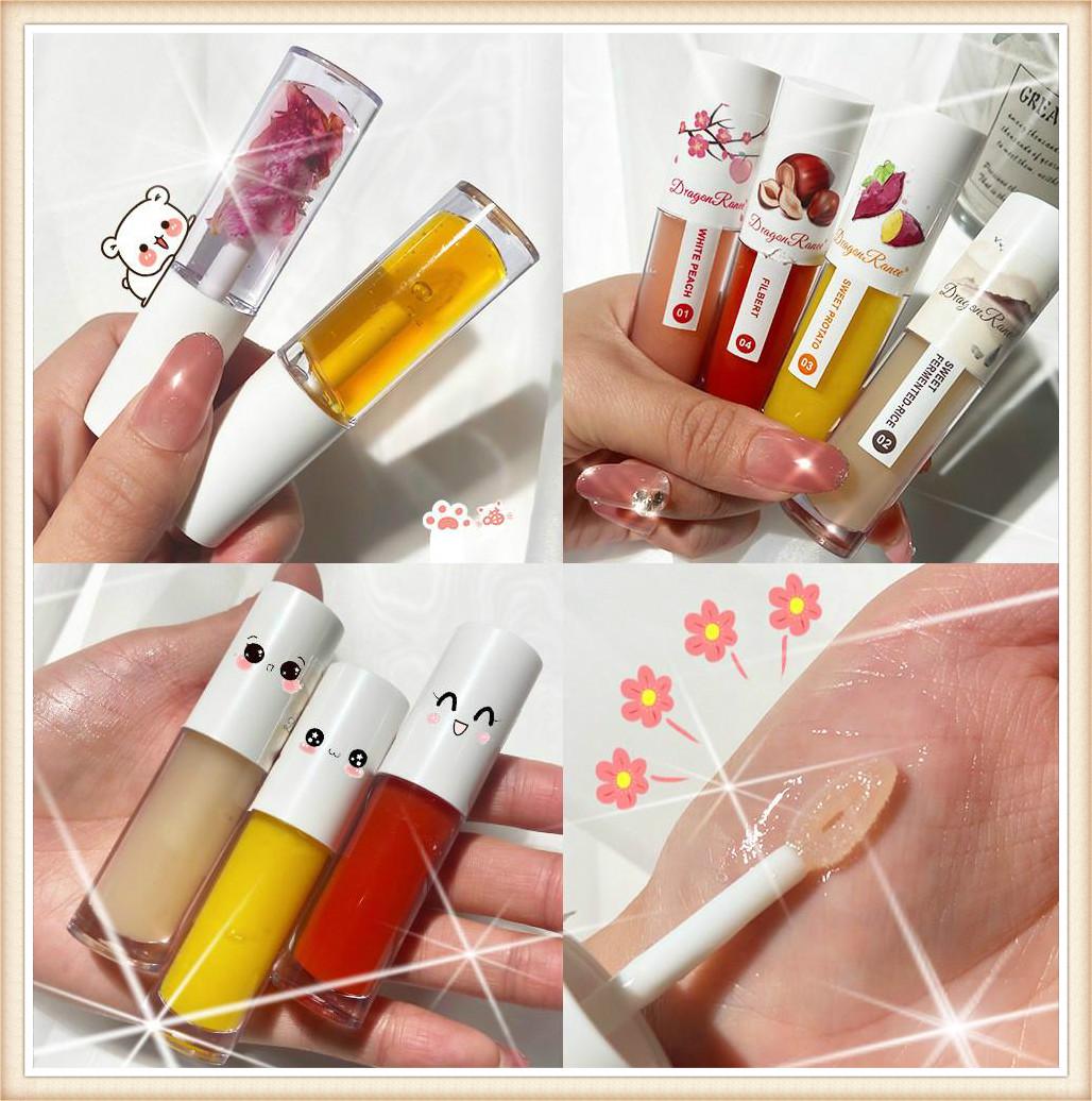 (Hàng Mới Về) Son Dưỡng Môi Tinh Chất Trái Cây Trong Suốt 6 Màu Tùy Chọn