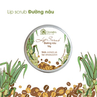 Tẩy Da Chết Môi Cho Bà Bầu - Lip Scrub Đường Nâu Cỏ Mềm - Tẩy Tế Bào Chết Cho Môi An Toàn Từ Thiên Nhiên