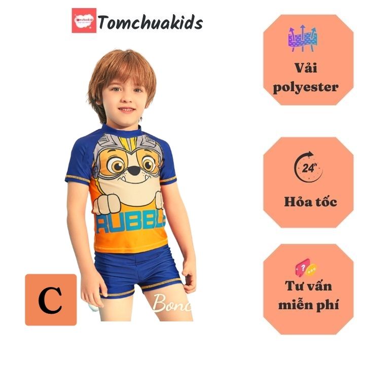 Đồ bơi cho bé trai-gái hình chó cứu hộ 10-41kg - độ co giãn cực tốt- Tomchuakids