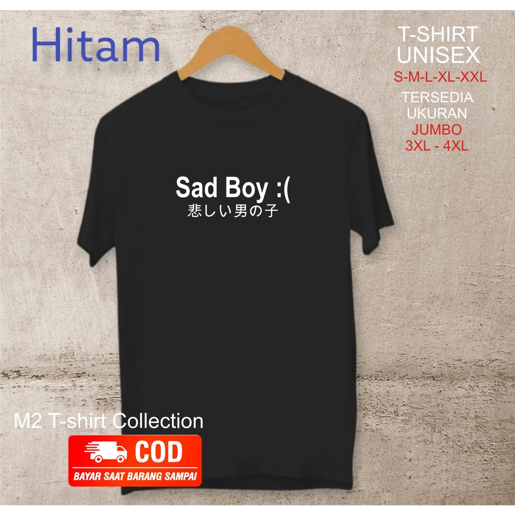 Áo Thun Tay Ngắn In Chữ Sad BOY distro Chất Lượng Cao Cho Bé Trai Và Bé Gái