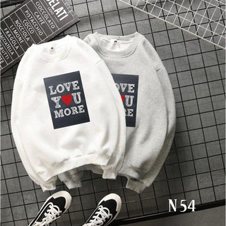 Áo sweater i love you more cao cấp