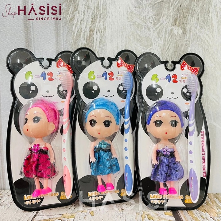 Bàn Chải Em Bé 6-12 Tuổi LITTLE PRINCESS (Kèm Búp Bê - Các Màu)