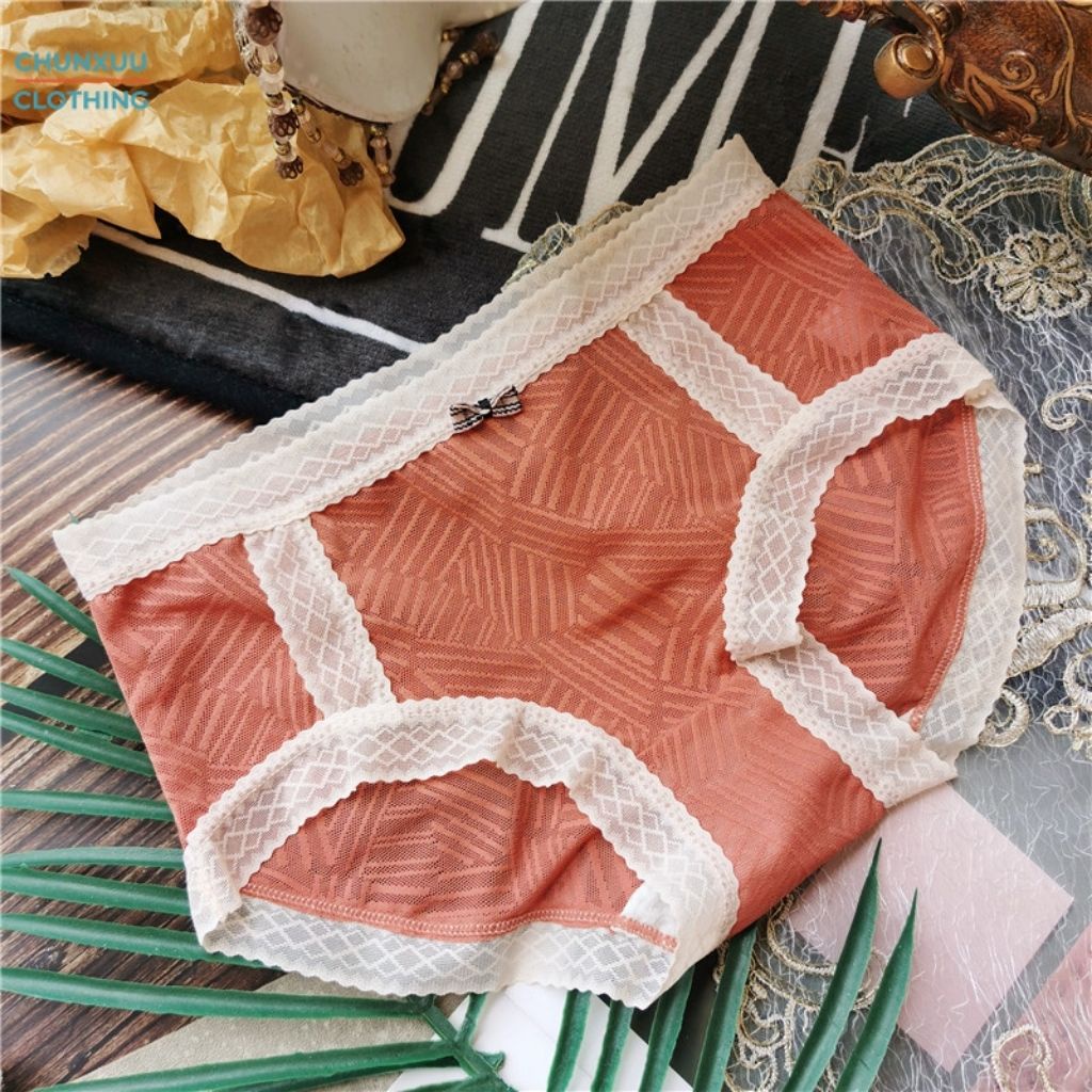 Quần lót nữ phối ren Chunxuu, chất liệu ren gấm cao cấp mềm mát thoáng khí - QC69