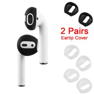 Set 2 cặp nút gắn tai nghe bằng silicon mềm thích hợp cho Airpods