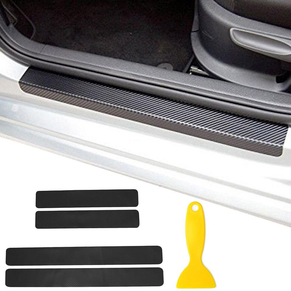 Miếng Dán Bảo Vệ Cửa Xe Hơi 4 Cửa Bằng Sợi Carbon Chống Trầy Xước