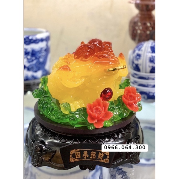 Cặp cóc tỳ ban thần tài, bộ linh vật trưng bàn thờ thần tài thổ địa