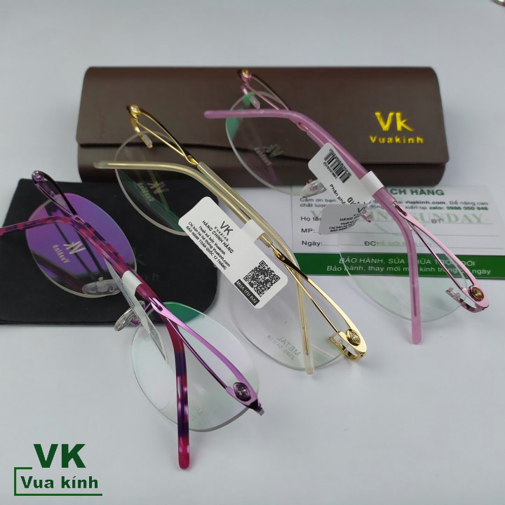 Gọng kính cận khoan không viền VK80