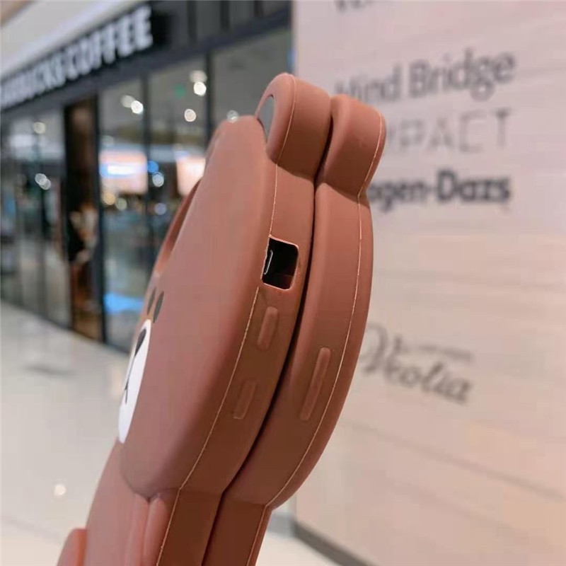 Ốp Điện Thoại Silicon Hình Gấu Nâu Hoạt Hình iphone 14 13 12 11 Pro MAX 12 Mini 13 Mini 11 Pro MAX X XS MAX XR 6 6s 7 8 + 5 5s 4 4s