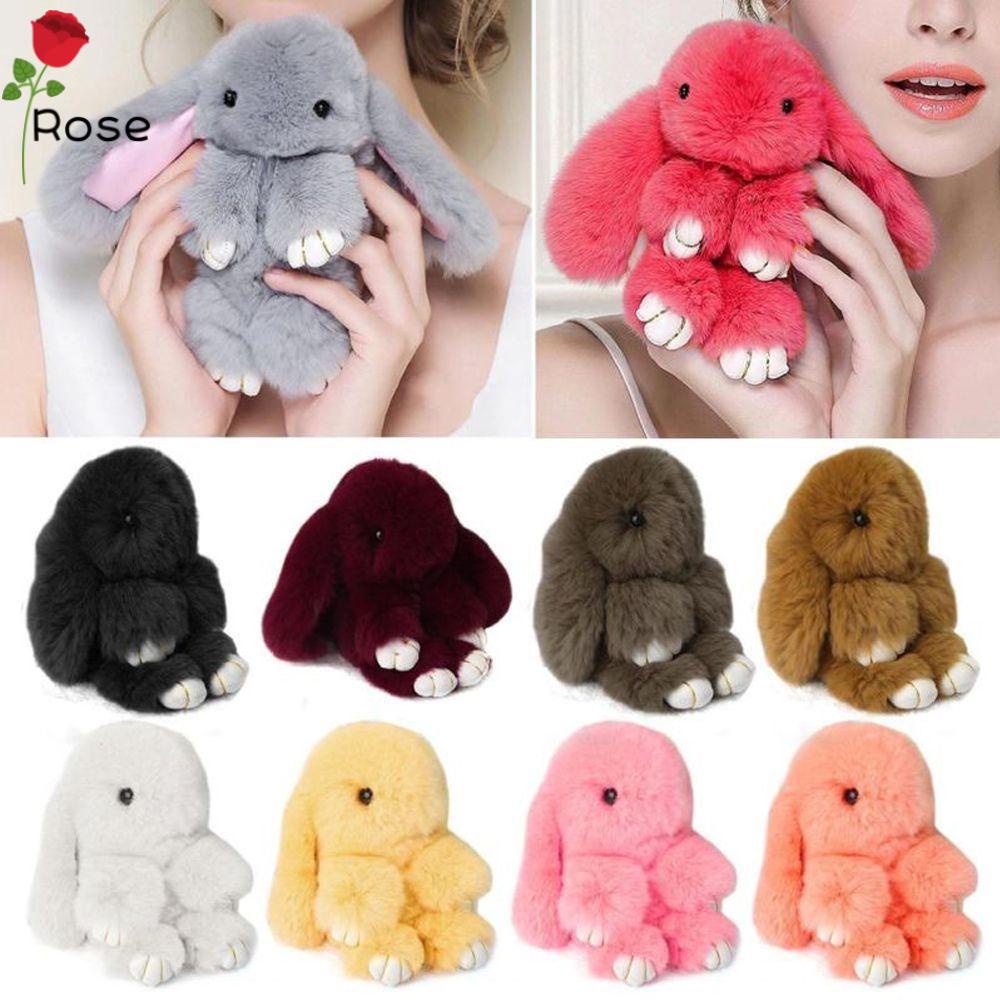 Móc khóa hình thỏ bông nhiều màu dễ thương