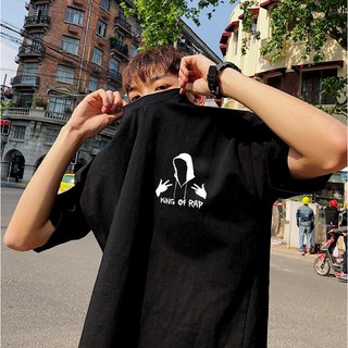 Áo thun tay lỡ KING OF RAP OVERSIZE UNISEX (2 Màu ĐEN-TRẮNG)