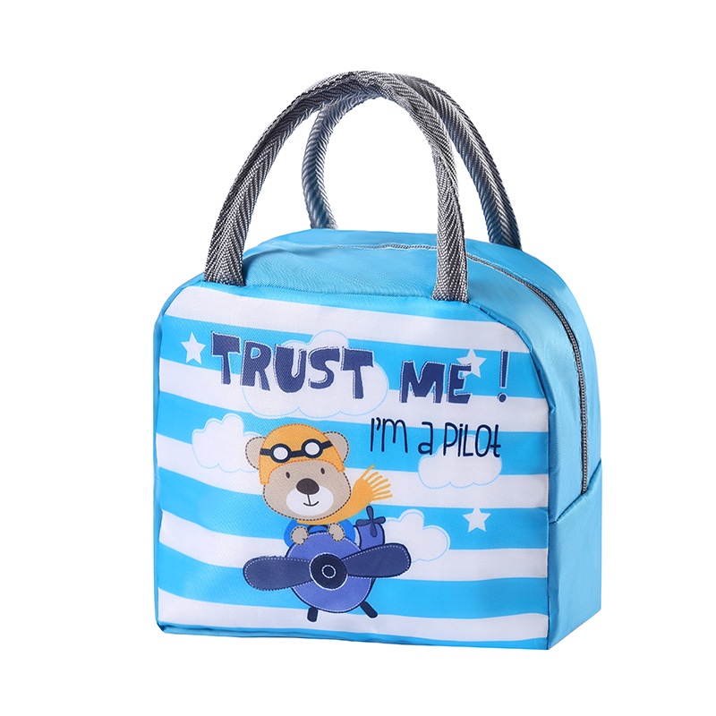 Túi đựng cơm vải Oxford 600D chống thấm, nhiều lớp có lót nhôm giữ nhiệt, Túi đựng thức ăn văn phòng cách nhiệt tốt