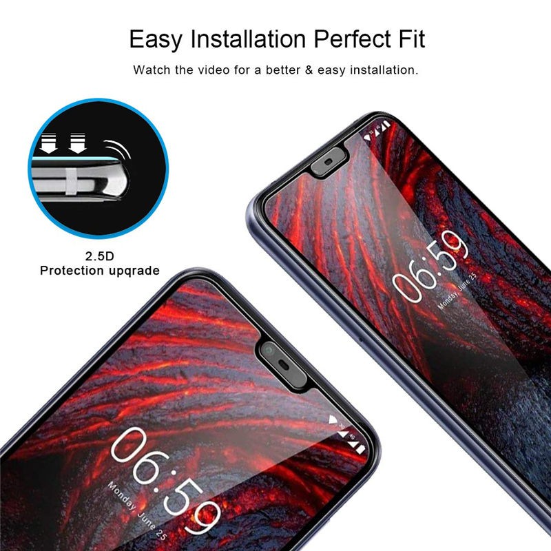 Set 2 kính cường lực bảo vệ màn hình cho Nokia 6.1 Plus