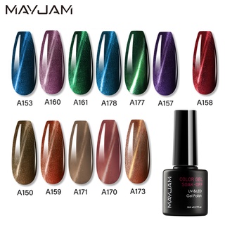 【BUY 3 GET 1 FREE】Gel Sơn Móng Tay Hiệu Ứng Mắt Mèo 8ml Mayjam For nail gel primer Gel Varnish