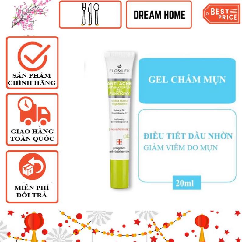 Gel giảm mụn, giảm sưng Floslek Pharma Antibacterial Intense Gel 20ml