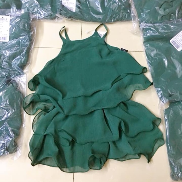 Set áo hai dây vải voan cho bé gái