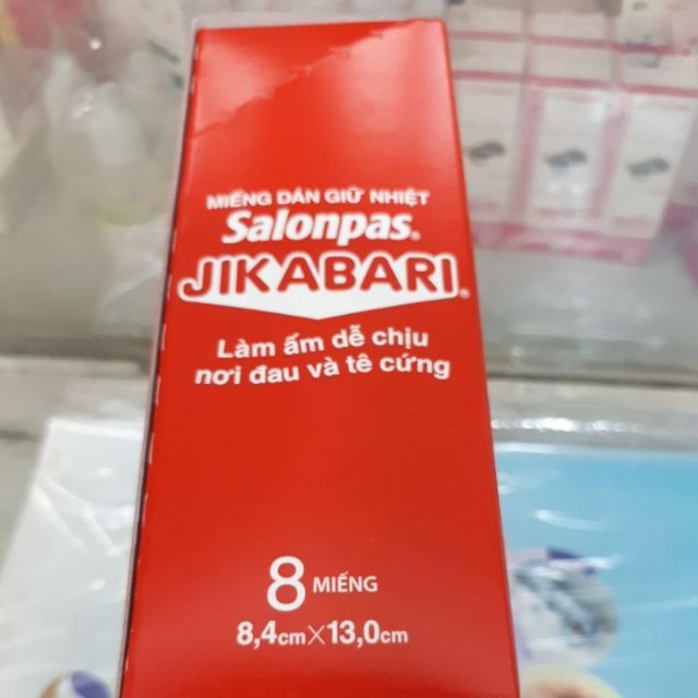 Miếng Dán Giữ Nhiệt Salonpas JiKABARI: giảm đau bụng kinh. Giữ âm cơ thể khi lạnh.