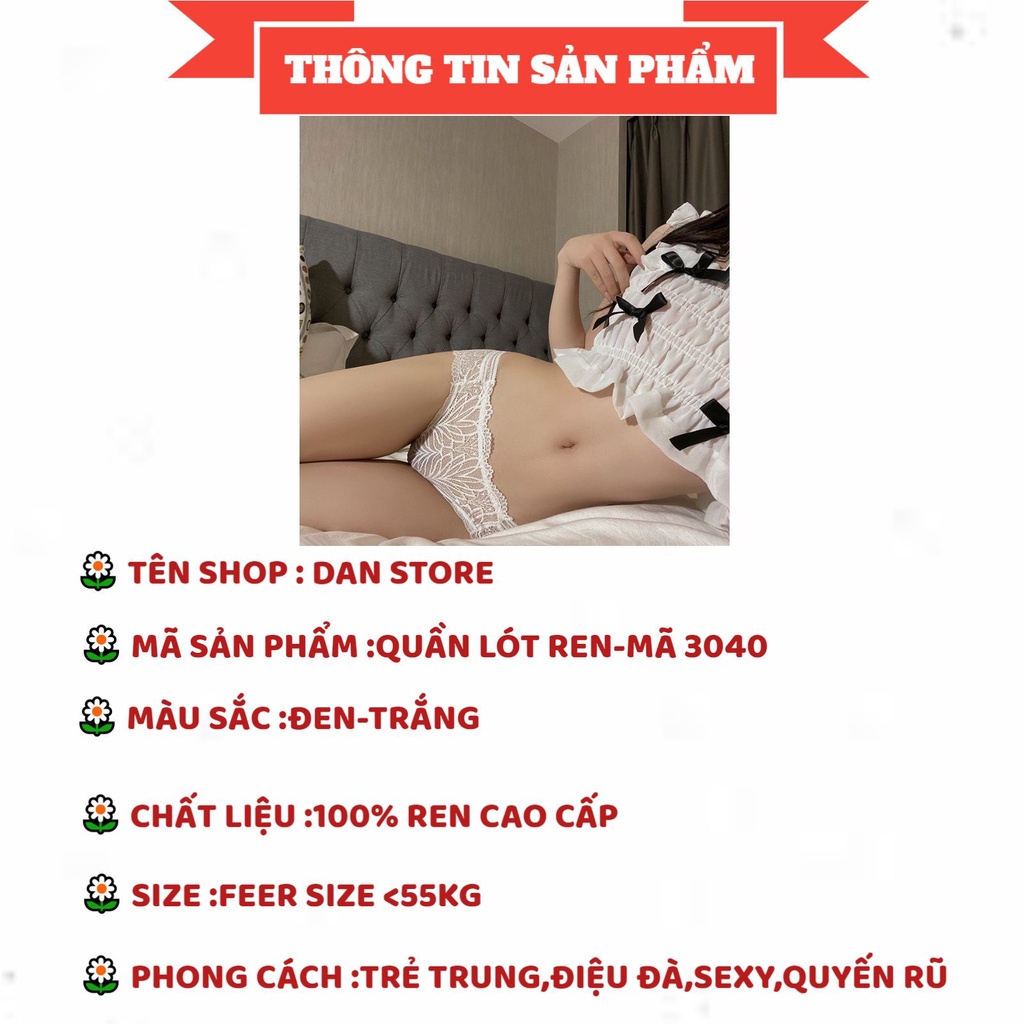 Quần Lót Nữ - Quần Lót Nữ Ren Sexy Cao Cấp mềm mại cá tính sexy DAN STORE MÃ 3040