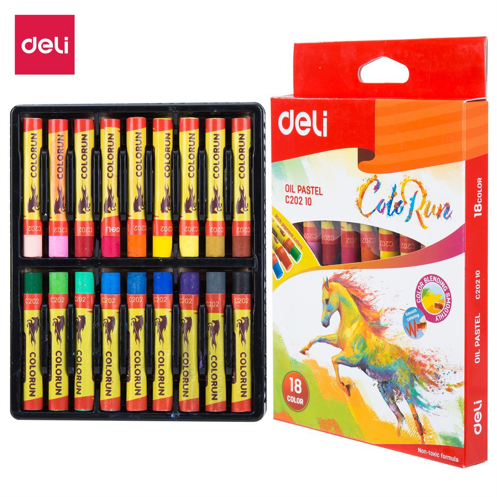 Bút Sáp Dầu 12 Màu, 18 Màu, 24 Màu - DELI