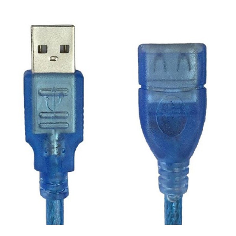 Dây Nối Dài USB Xanh Dài 30cm| Dây USB 2 Đầu Đực Cái