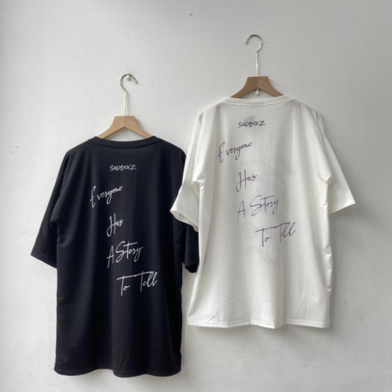 [CÓ VIDEO + ẢNH THẬT] Áo thun tay lỡ Unisex Sadboiz form rộng vải cotton co dãn, áo phông nam nữ Sad Story phong cách Ul | BigBuy360 - bigbuy360.vn