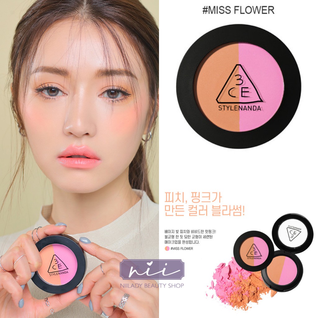 Má hồng 3CE DUO COLOR FACE BLUSH | BigBuy360 - bigbuy360.vn