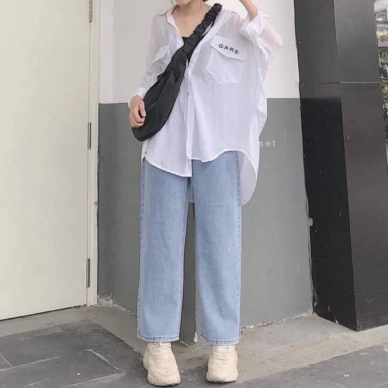 Quần bò ống rộng đủ màu đủ size siu hách chân