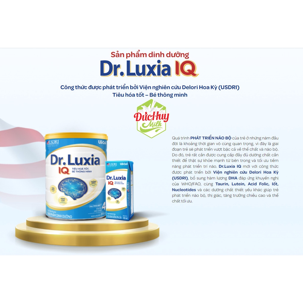 Sữa bột công thức Dr.Luxia IQ 4 900g Mới_Duchuymilk