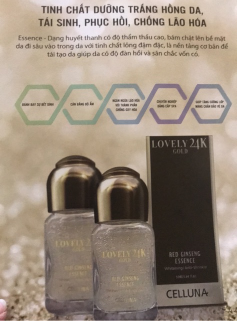 Serum 24k Tinh Chất Dưỡng Da Tái Sinh Phục Hồi -Chống Lão Hoá (CELLUNA Hàn Quốc chai 50ml)