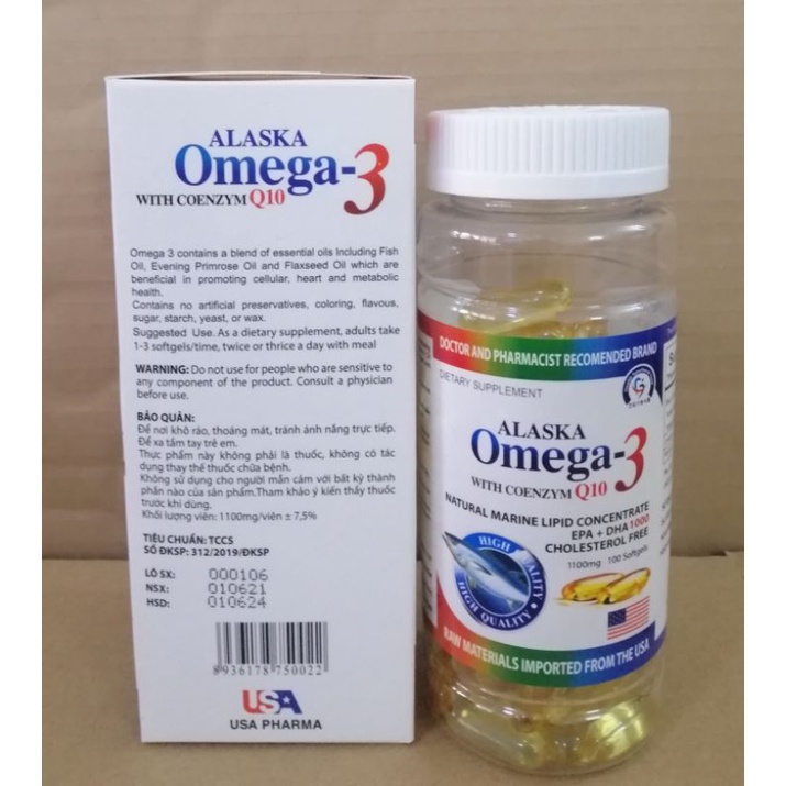 Alaska omega 3 bổ sung dưỡng chất, tăng cường thị lực cho mắt