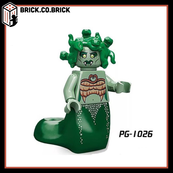 Non LEGO Nhân Vật Hóa Trang Kì Lân Tượng Nữ Thần Tự Do Medusa Đồ Chơi Lắp Ráp Mô Hình Minifigure PG8061