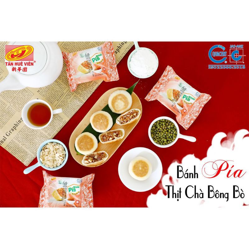 Bánh pía chà bông bò Tân Huê Viên 12 bánh