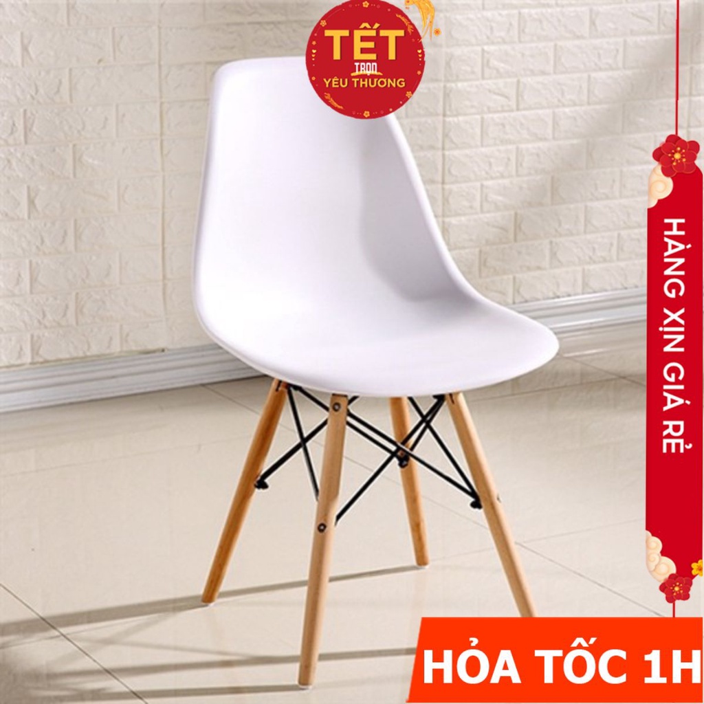 Ghế Làm Việc Eames Nhựa Chân Gỗ Đan Sắt Dành Cho Học Sinh Để Văn Làm Việc Văn Phòng Gaming Ngồi Học Ngồi Máy Tính