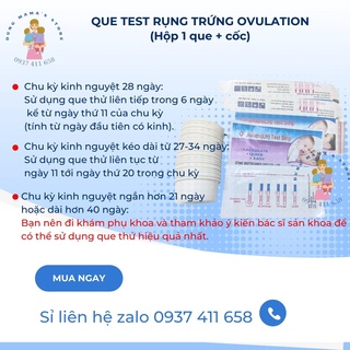 QUE THỬ RỤNG TRỨNG- OVULATION  (LH) TEST STRIP (COMBO 30 QUE)