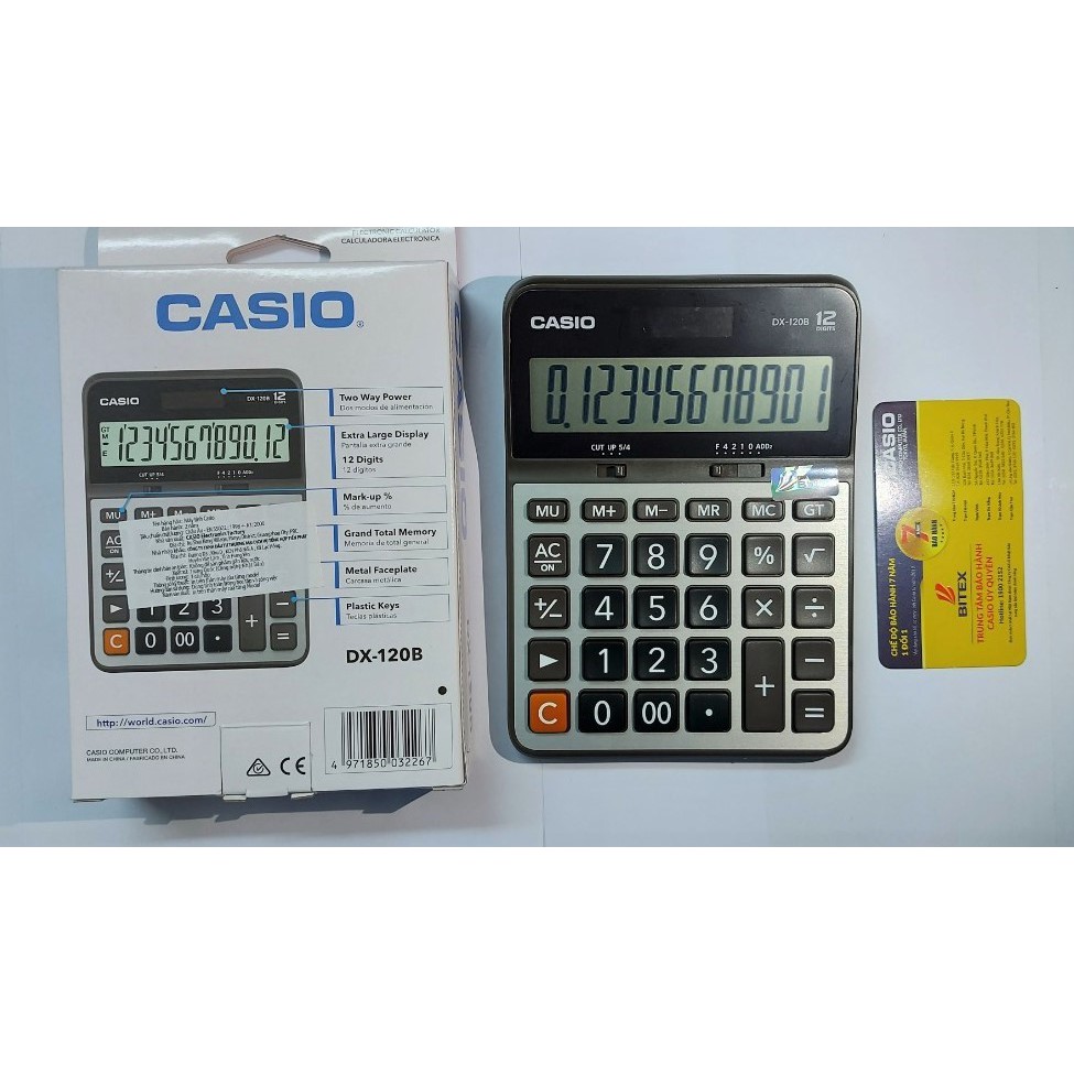 Máy tính Văn Phòng Chính hãng CASIO DX-120B