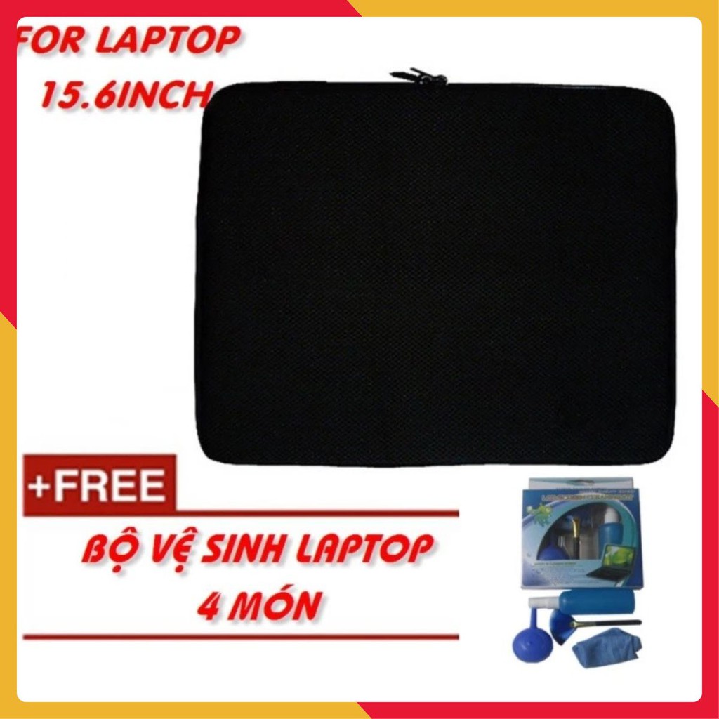 Túi chống sốc Laptop 15.6 Inch + bộ vệ sinh Laptop 4 món