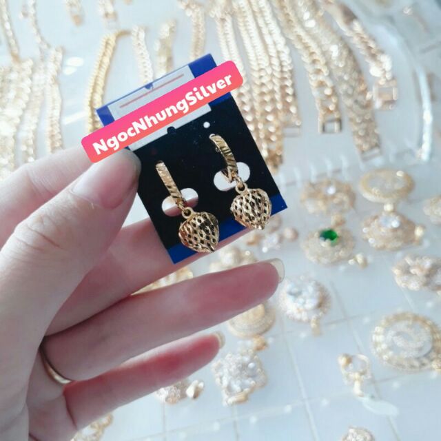 Bông tai nữ mạ vàng 18k-BM35