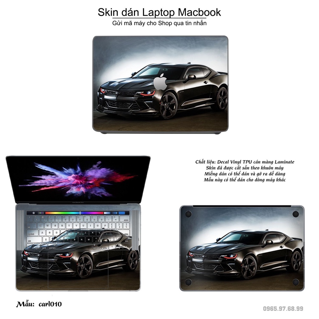 Skin dán Macbook mẫu xe hơi (đã cắt sẵn, inbox mã máy cho shop)