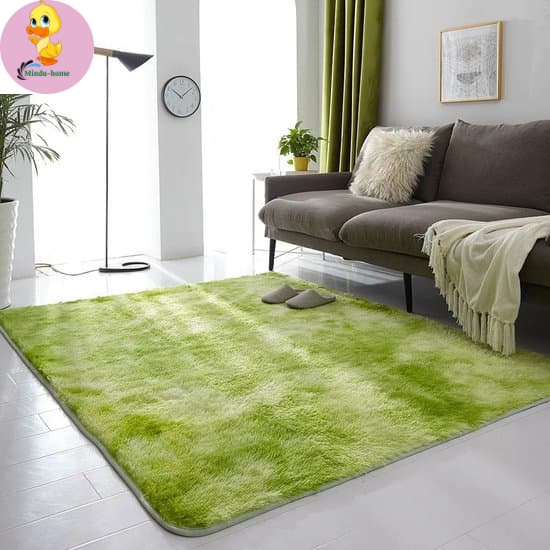 Thảm lông loang trải sàn lông dầy hàng đẹp 2021 kích thước 1.6m x 2m ( mặt sau chống trơn trượt)..