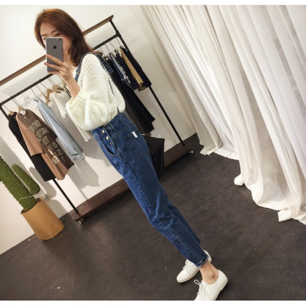 Quần yếm jean nữ thời trang - QNU19.0002BLU | BigBuy360 - bigbuy360.vn