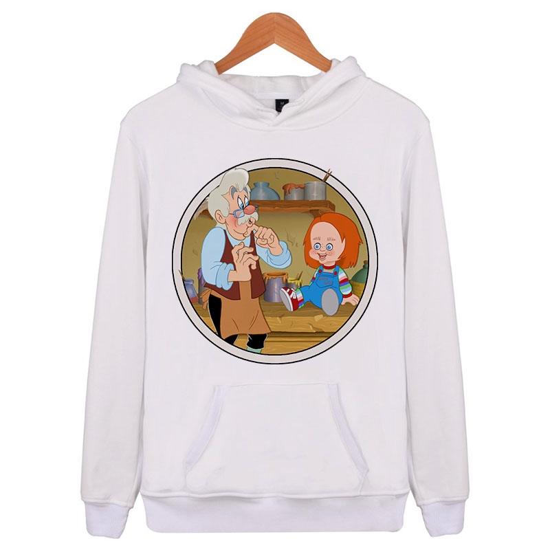 Áo Hoodie Cotton Tay Dài In Hình Chucky 2018 Phong Cách Hip Hop Đường Phố Cho Nam