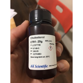 Hóa chất cholesterol ak sci cas rn	57-88-5 chai 25g