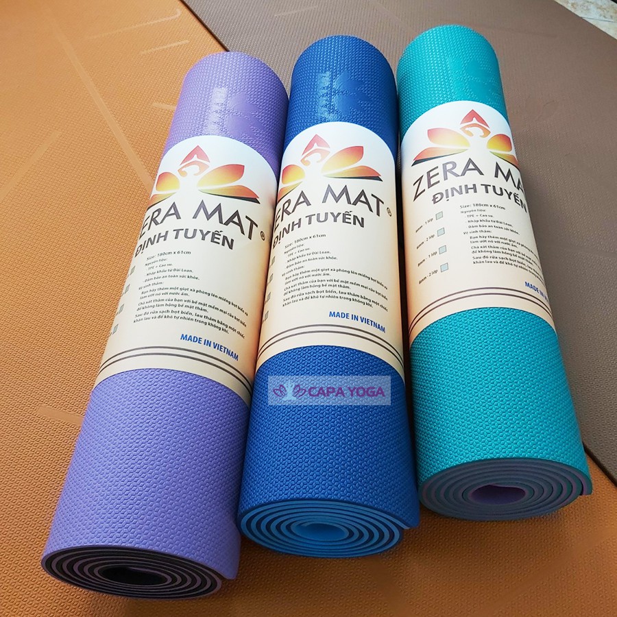 Thảm yoga Zera ĐỊNH TUYẾN 6mm 2 lớp