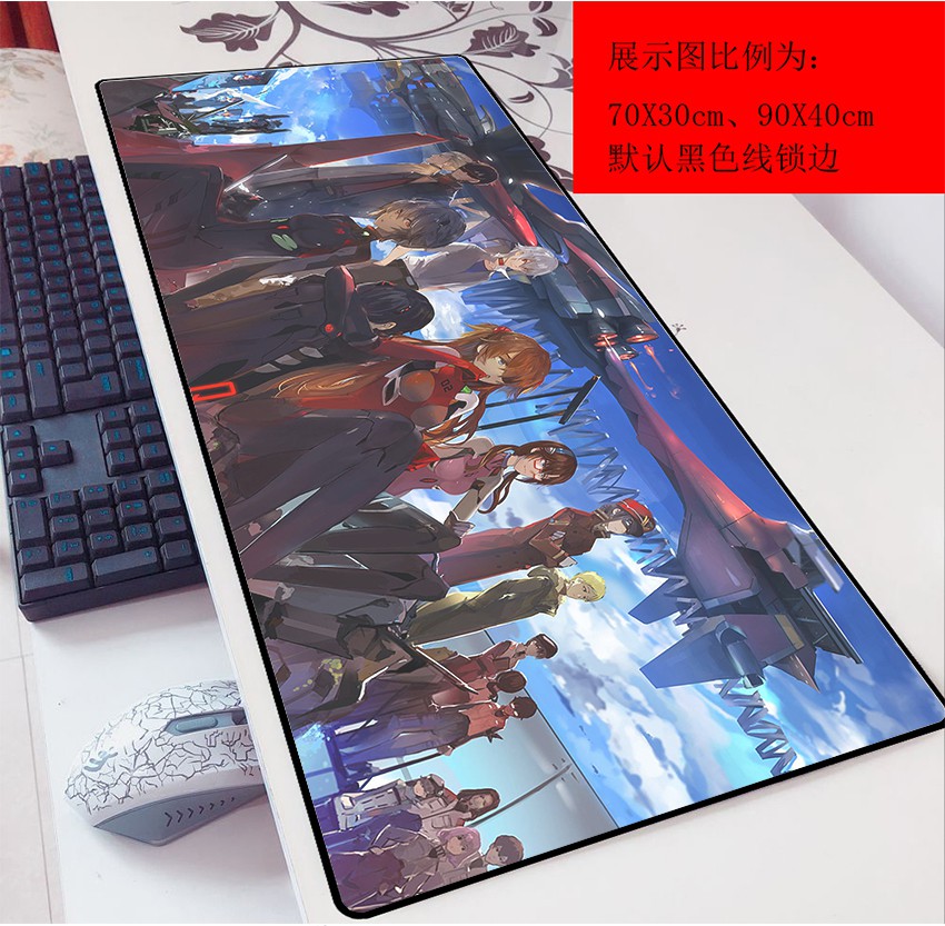 ♜☸♨Eva New Century Evangelion Game 3mm Mouse Pad Oversized 90x40 Anime Laptop Keyboard System