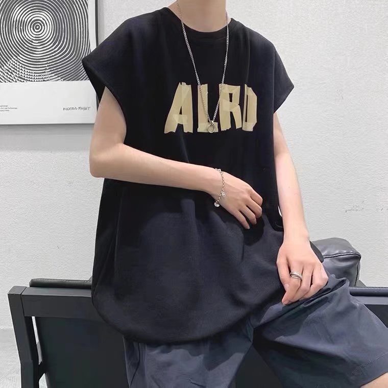 Áo Thun Sát Nách Dáng Rộng Phong Cách Hong Kong Thời Trang Mùa Hè Cho Nam Có 4 Màu Size M-3XL