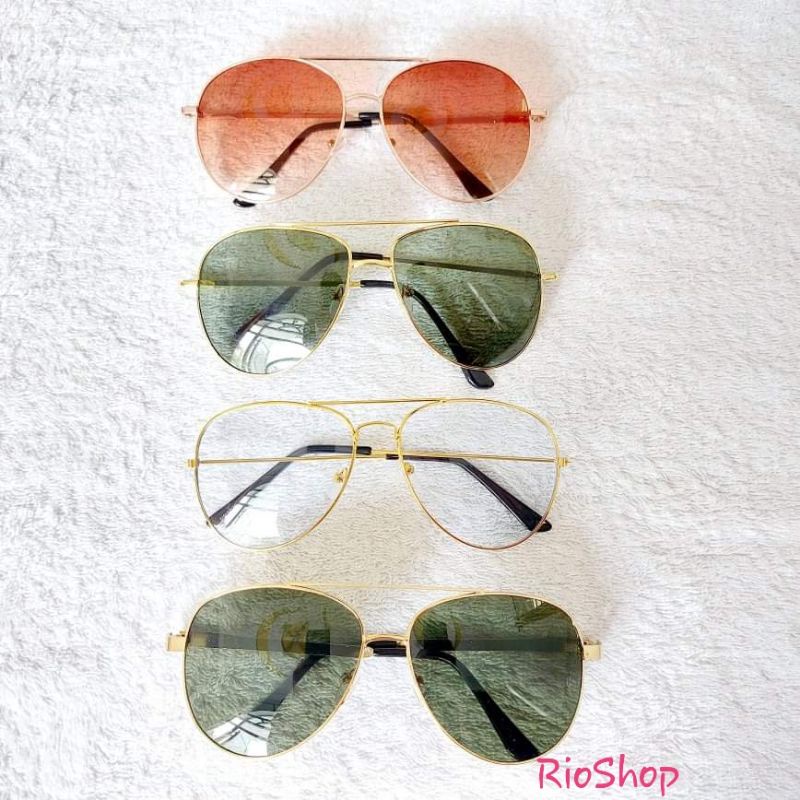 Mắt Kính Nam Tròng Xéo Kính Mát Chống Tia UV - RioShop