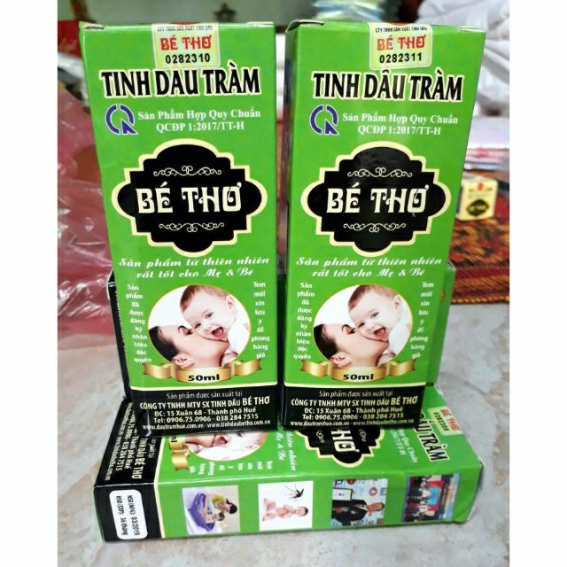 Tinh dầu tràm bé thơ chai vỏ xanh 50ml và 100ml